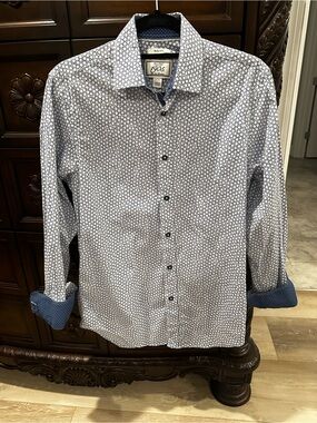JOS. A. BANK 1905 Slim Fit Men's Long Sleeve Shirt w/Contrasting Cuffs 15-33